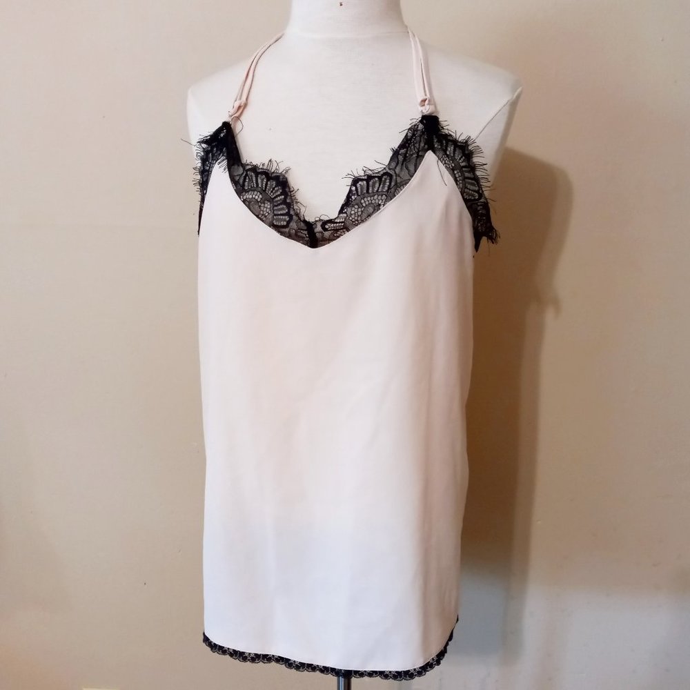 Pale Pink/Black Tank Top